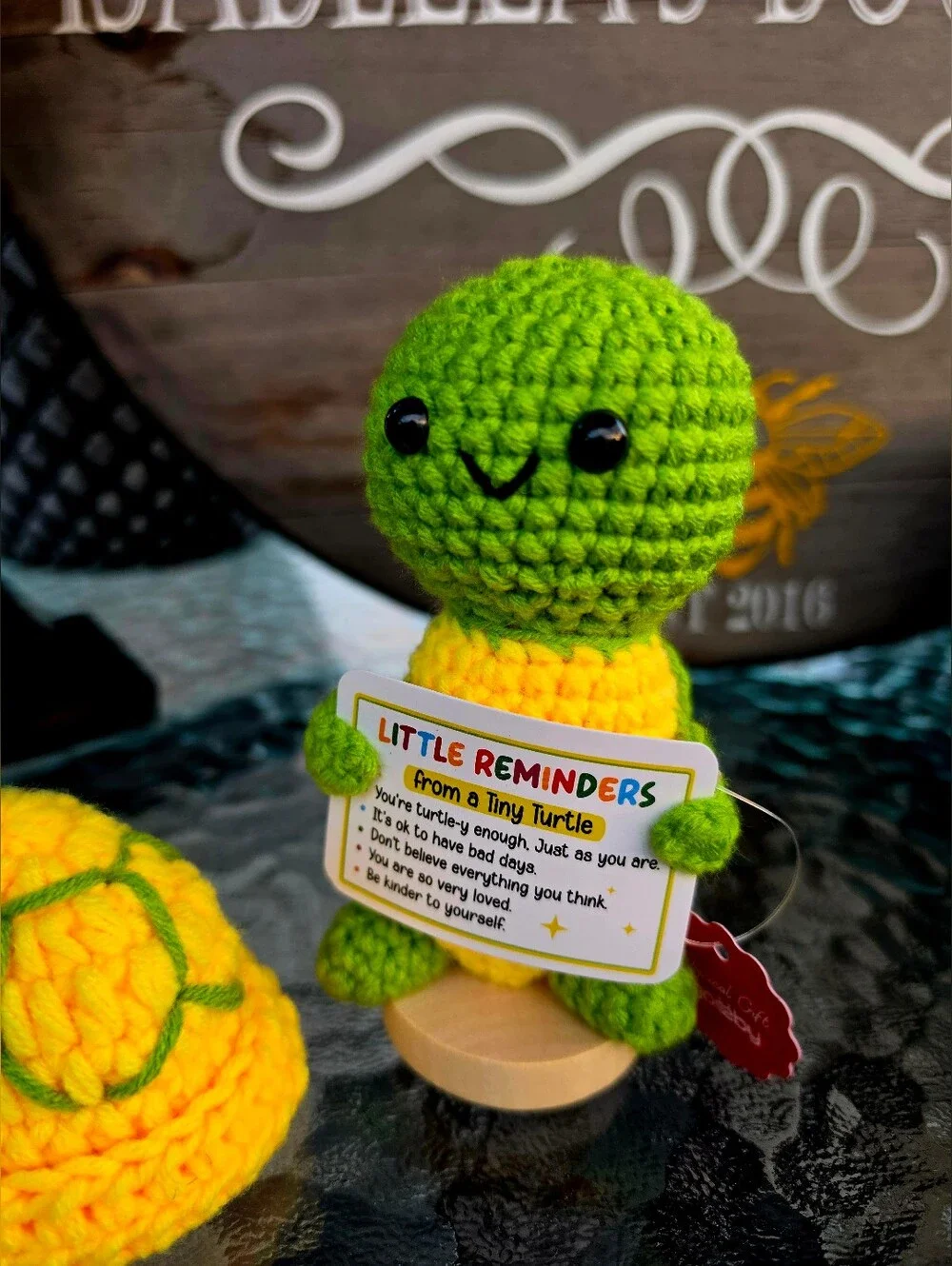 Gossby Handmade Positive Crochet Turtle